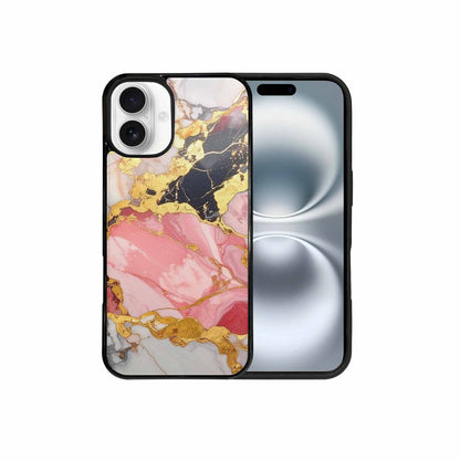iPhone 16 Plus Case — Marble Vein Marble Veins Pattern Hundreds, Custom Printed Phone Case