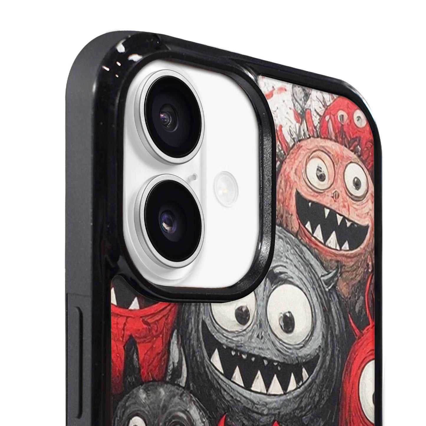 iPhone 17 Case — Black &amp; Red Ink Cartoon Cute, Custom Art Phone Cover