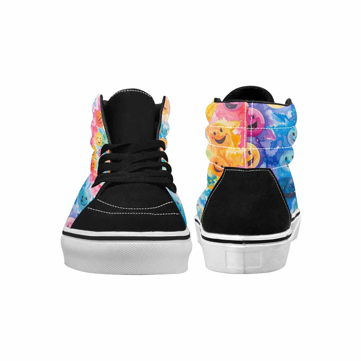MEN'S Smiley Facessmiley Faces  High Top Canvas Surreal Shoes