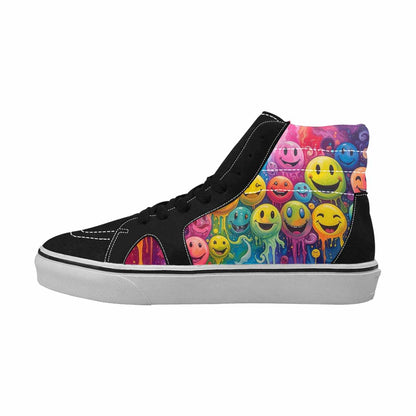 MEN'S Smiley Facessmiley Faces  High Top Canvas Aesthetic Shoes