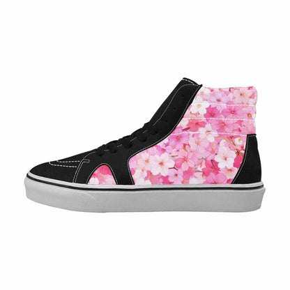 MEN'S Cherry Blossom Branch High Top Canvas Neon Fantasy Custom Shoes