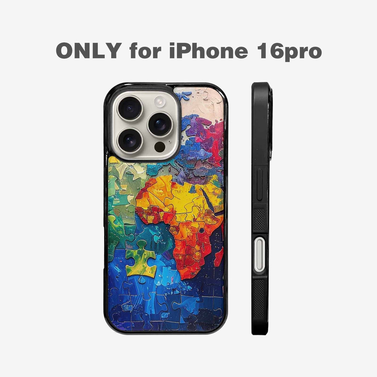 iPhone 16 Pro Case — Autism Puzzle Pieces Puzzle Piece Pattern, Personalized Phone Case