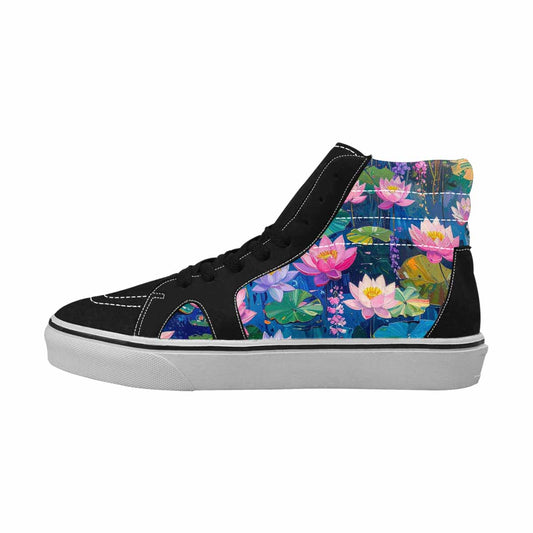 MEN'S Full Color Vibrant Monet High Top Canvas Vibrant Chaos Custom Sneakers