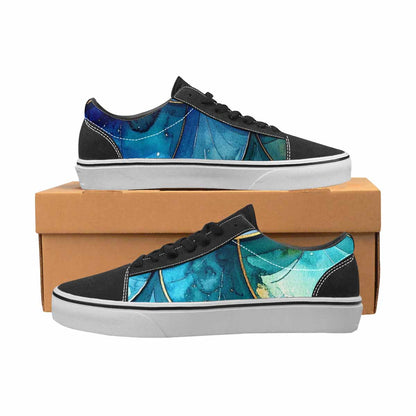 MEN'S Mermaid Scale Canvas Lace-Up Wallpaper Art Sneakers
