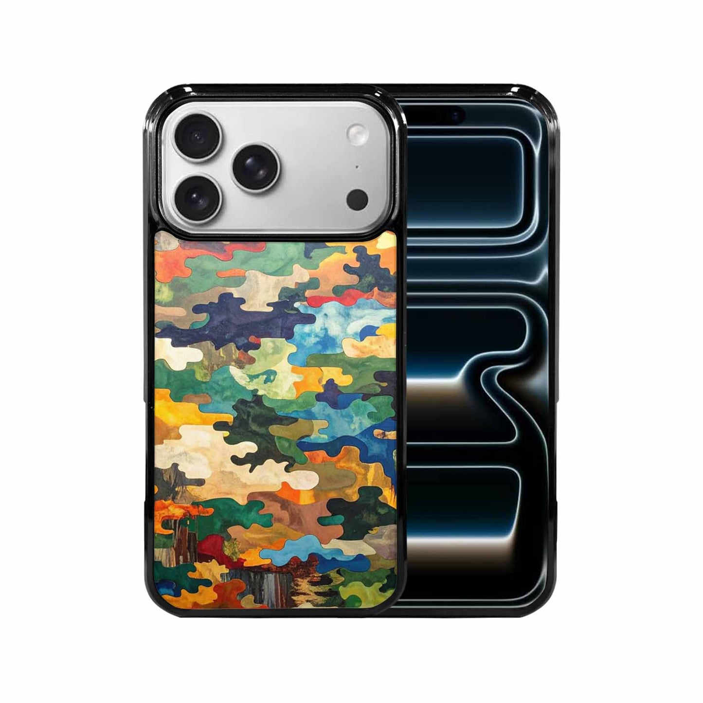 iPhone 17 Pro Max Case — Camo Patches Full Color Camo, Custom Art Phone Cover