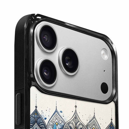iPhone 17 Pro Max Case — Black &amp; Blue Ink Original Art, Custom Printed Phone Case