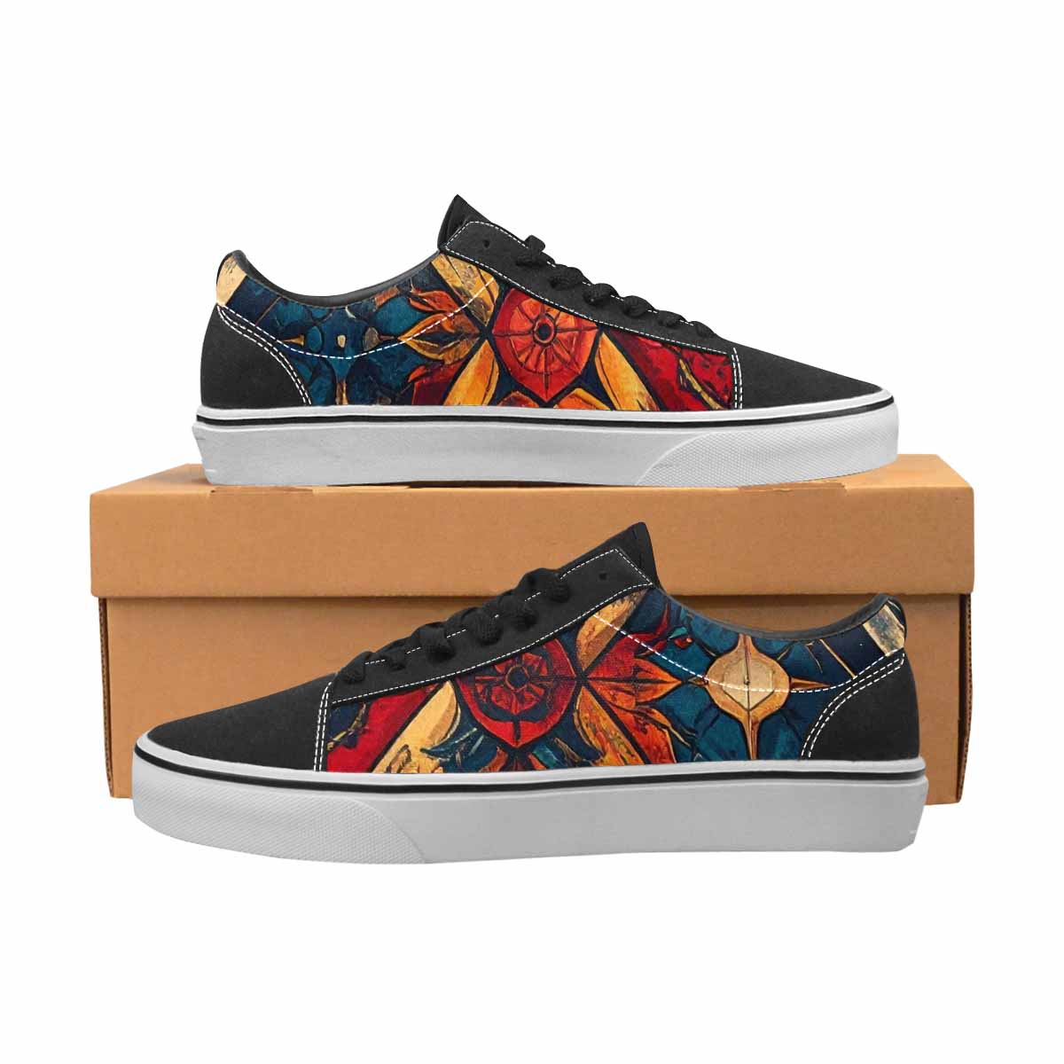 WOMEN'S Old School Tattoo Canvas Lace-Up Surreal Shoes