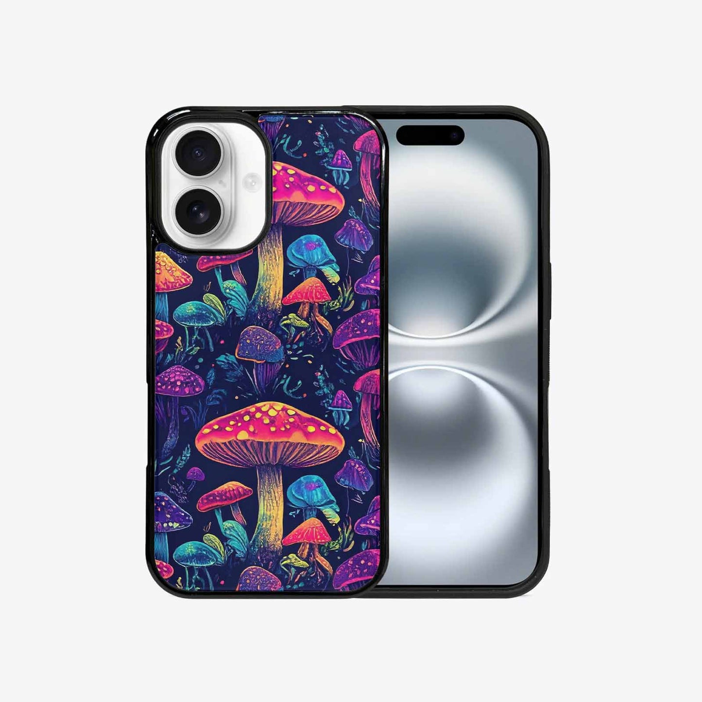 iPhone 16 Case — Psychedelic Mushroom Custom Personalized Phone Cover, Personalized Phone Case