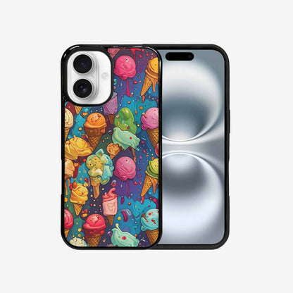 iPhone 16 Case — Ice Cream Motif Ice Cream Motifs, Custom Printed Phone Case