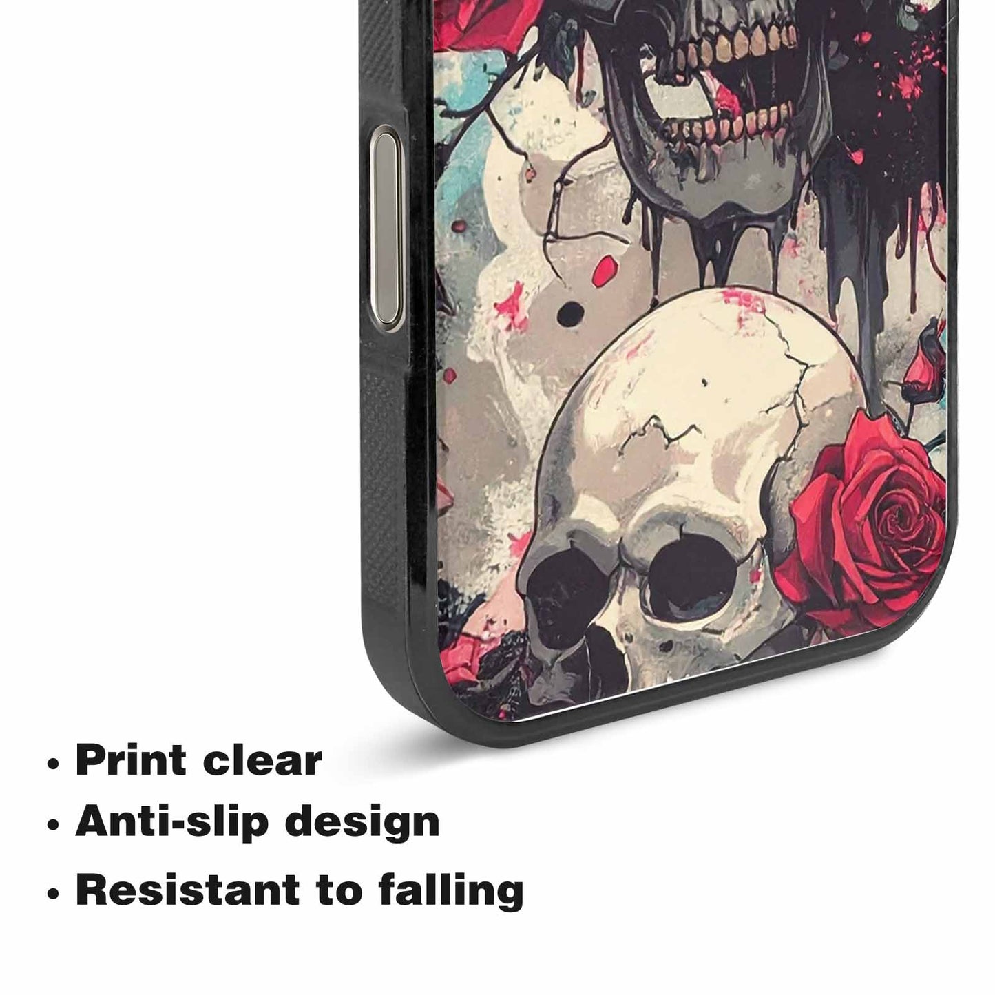 iPhone 15 Pro Max Case — Skulls And Roses Skulls And Roses, Custom Phone Case