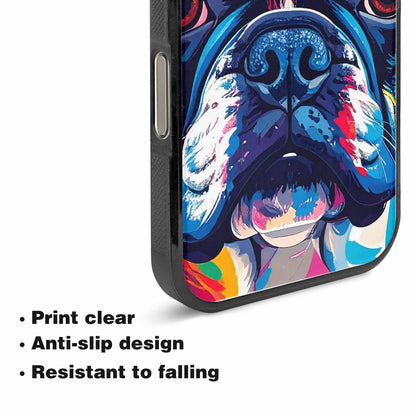 iPhone 15 Pro Max Case — French Bulldog Pop Art Pattern, Personalized Phone Case