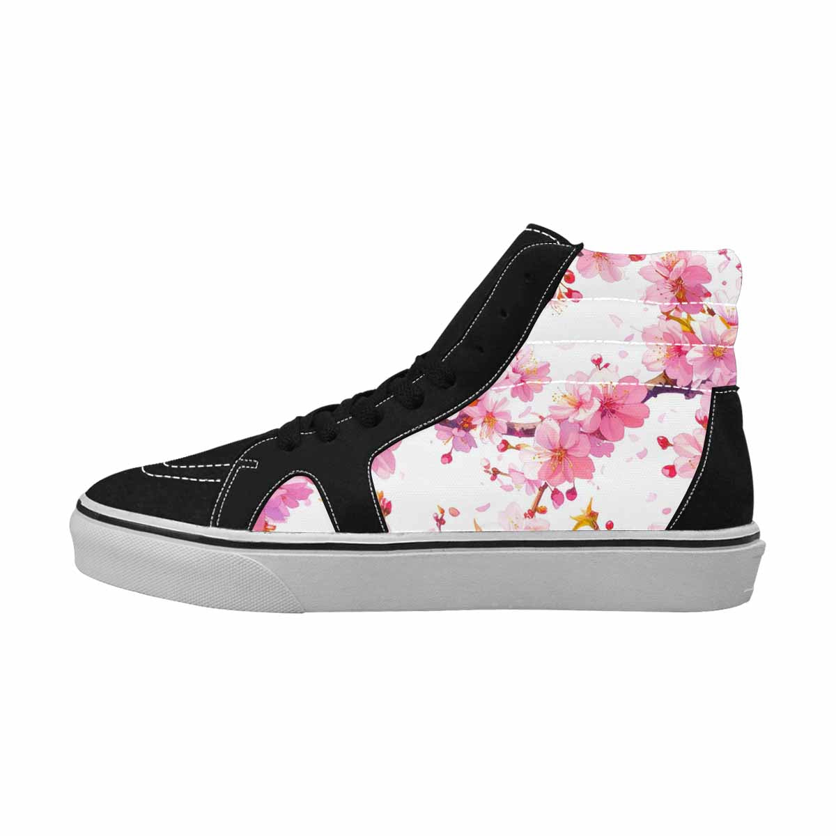 MEN'S Cherry Blossom Branch Cherry High Top Canvas Cottagecore Sneakers