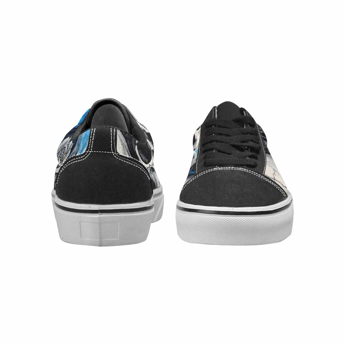 WOMEN'S Skull Roses Lace-Up Canvas Dark Academia Custom Sneakers