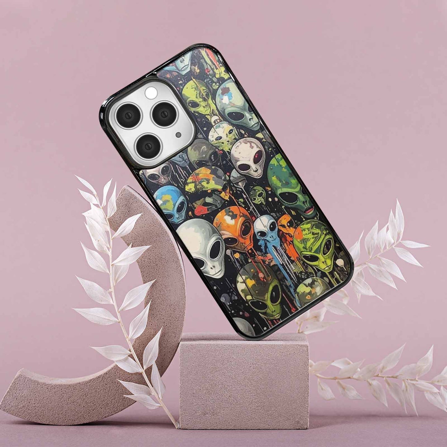 iPhone 15 Pro Max Case — Aliens Camo Aliens Pattern Hundreds Of, Customized Protective Case