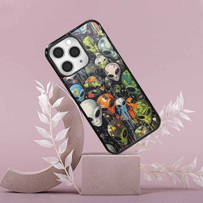 iPhone 15 Pro Max Case — Aliens Camo Aliens Pattern Hundreds Of, Customized Protective Case