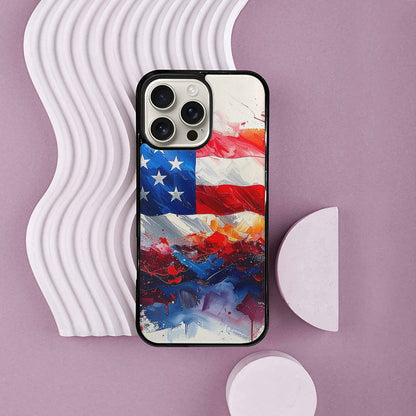 iPhone 16 Pro Max Case — Usa Flag Stars And Stripes Art, Customized Protective Case