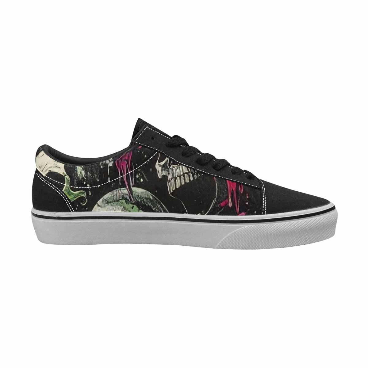WOMEN'S Rainbow From Skull S Lace-Up Canvas Dark Academia Sneakers