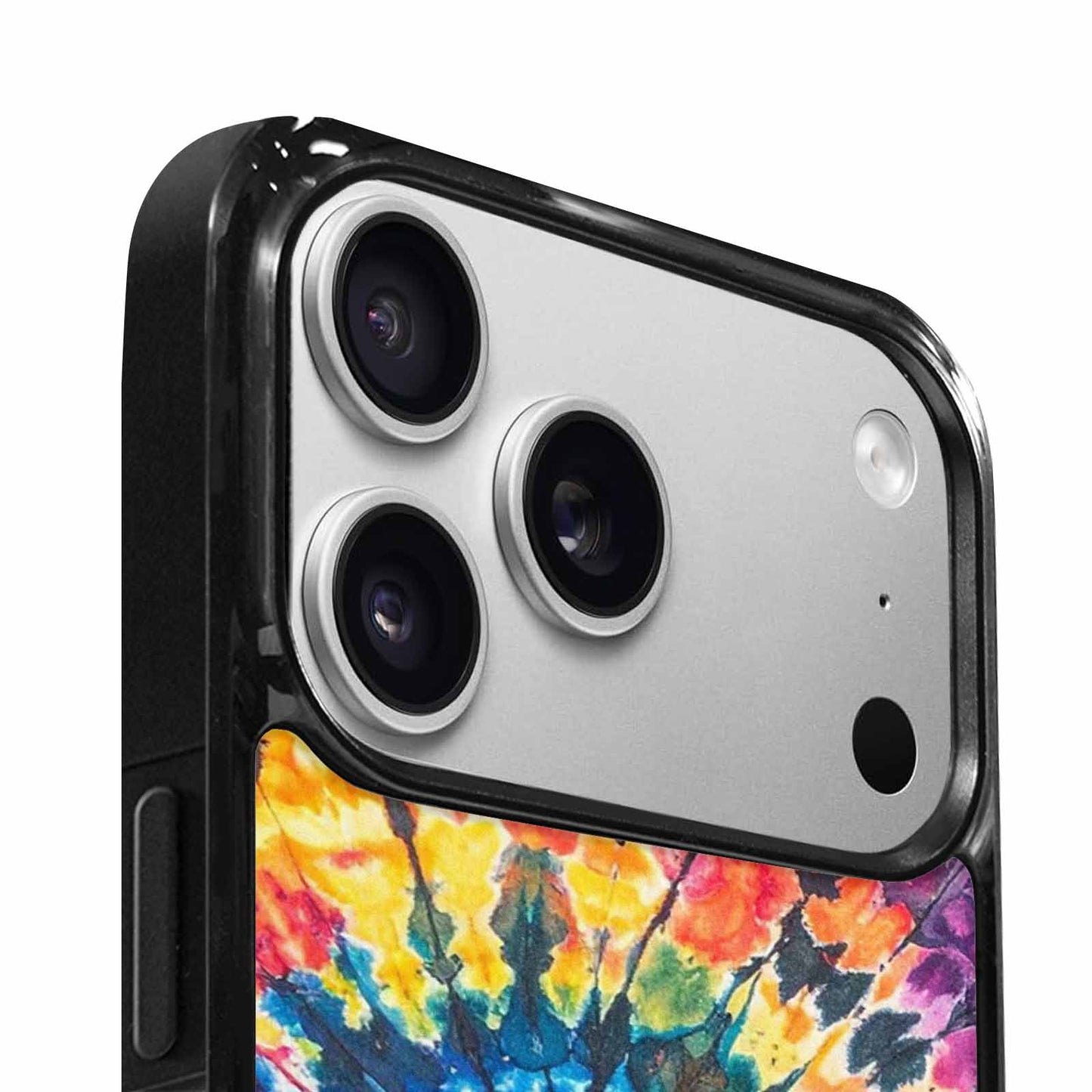 iPhone 17 Pro Max Case — Black &amp; Blue Ink Tie Dye, Custom Printed Phone Case
