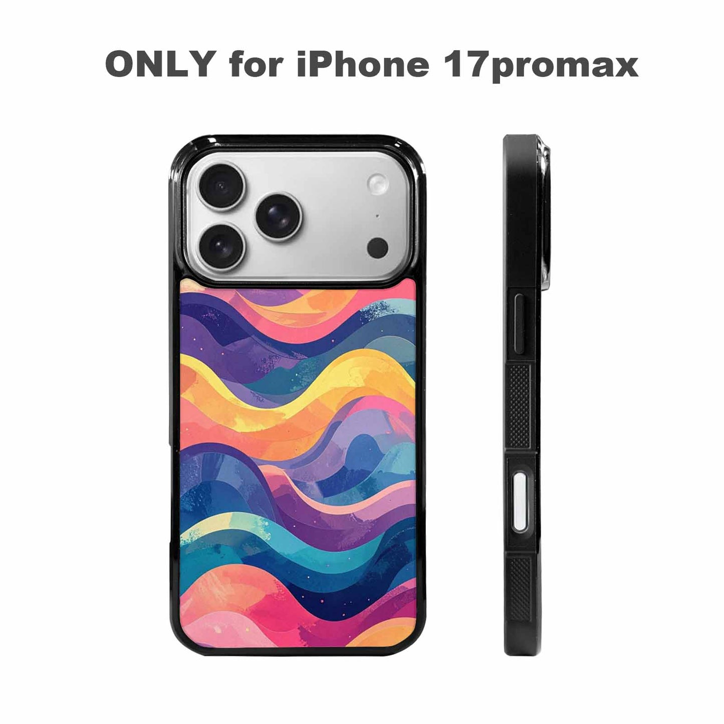 iPhone 17 Pro Max Case — Glowing Camo Wave Camo, Custom Printed Phone Case
