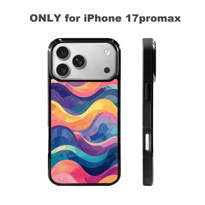 iPhone 17 Pro Max Case — Glowing Camo Wave Camo, Custom Printed Phone Case