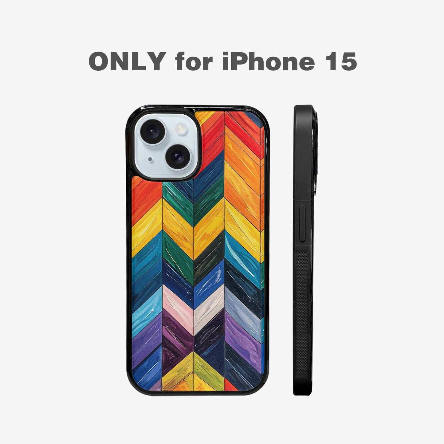 iPhone 15 Case — Progress Pride Flag Color Theme Small, Custom Printed Phone Case