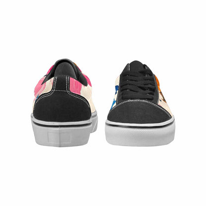 WOMEN'S Cow Animal Print Canvas Lace-Up Cottagecore Custom Shoes