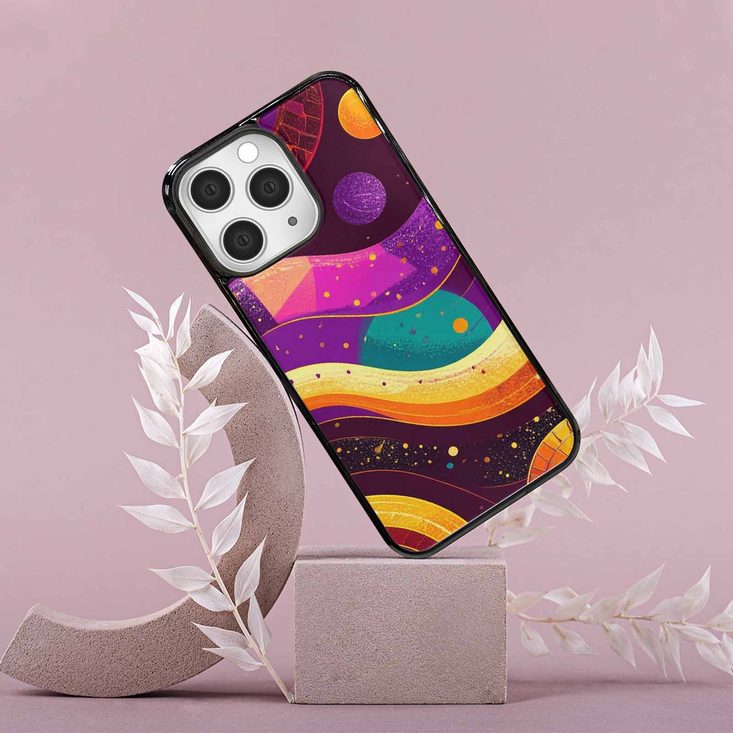iPhone 15 Pro Max Case — 1970s Disco Art Pattern, Unique Phone Case Design