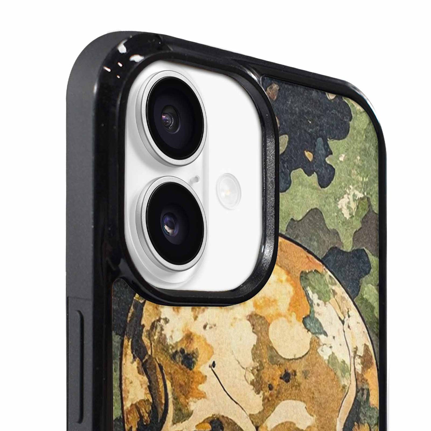 iPhone 17 Case — Military Camo Texture Combined Gothic Skulls, Original Design Phone Case
