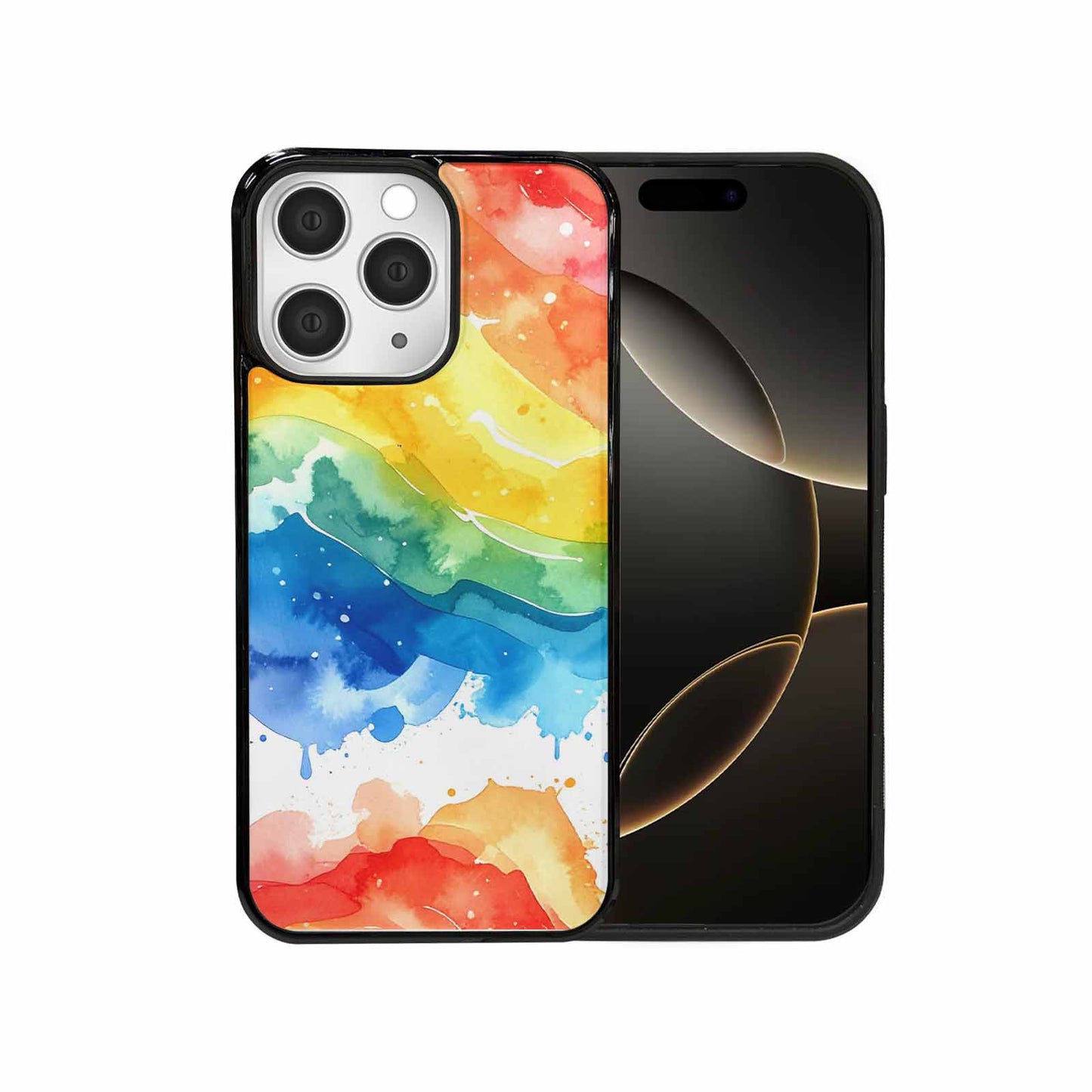 iPhone 15 Pro Max Case — Watercolor Splash Abstract Pattern Seamless Repeat, Custom Made Phone Cover