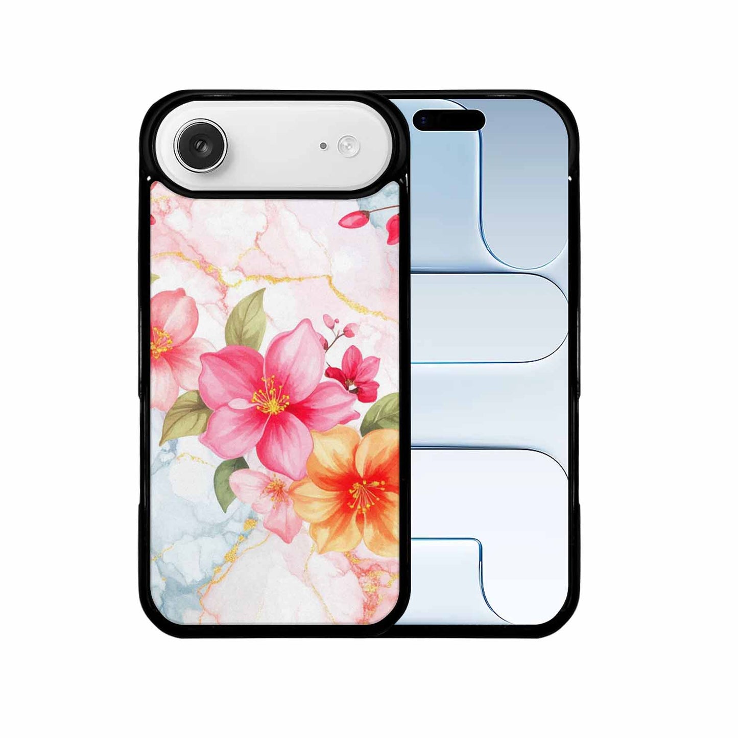 iPhone 17 Air Case — Marble Floral, Custom Art Phone Cover
