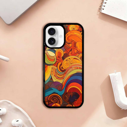iPhone 17 Case — Small Groovy Peace Sign Original Art, Custom Made Phone Cover