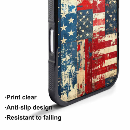 iPhone 17 Pro Max Case — Small American Flag Stars Galaxy Space, Custom Printed Phone Case