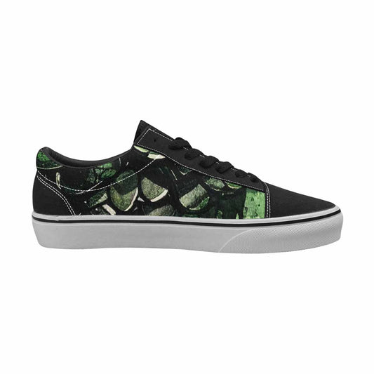 MEN'S Reptile Scale Lace-Up Canvas Cottagecore Custom Sneakers