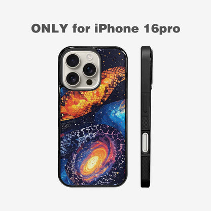 iPhone 16 Pro Case — Galaxy Snake Print Custom, Custom Phone Case