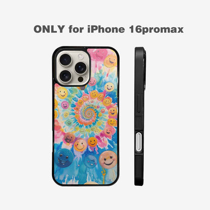 iPhone 16 Pro Max Case — Smiley Facessmiley Faces Tie D, Customized Protective Case