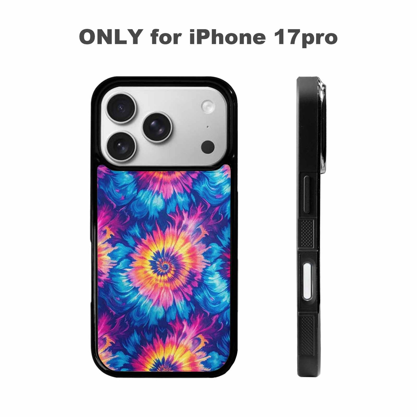 iPhone 17 Pro Case — Small Tie Dye Swirl Pattern Tie, Custom Made Phone Cover