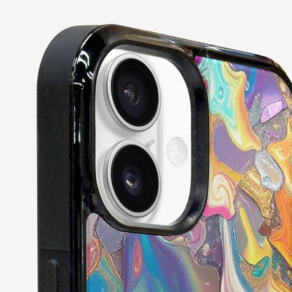 iPhone 16 Case — Holographic Iridescent Shimmer Pattern Hundreds Of, Custom Print Case Cover