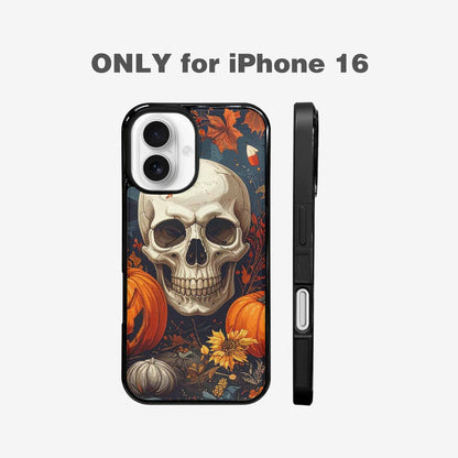 iPhone 16 Case — Halloween Skulls Pumpkins Custom, Customized Protective Case