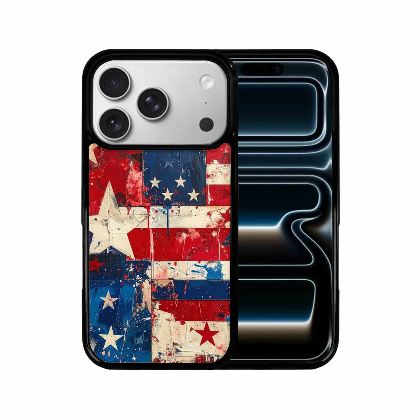 iPhone 17 Pro Case — Patriotic Stars And Stripes American Galaxy, Custom Designed Case Cover