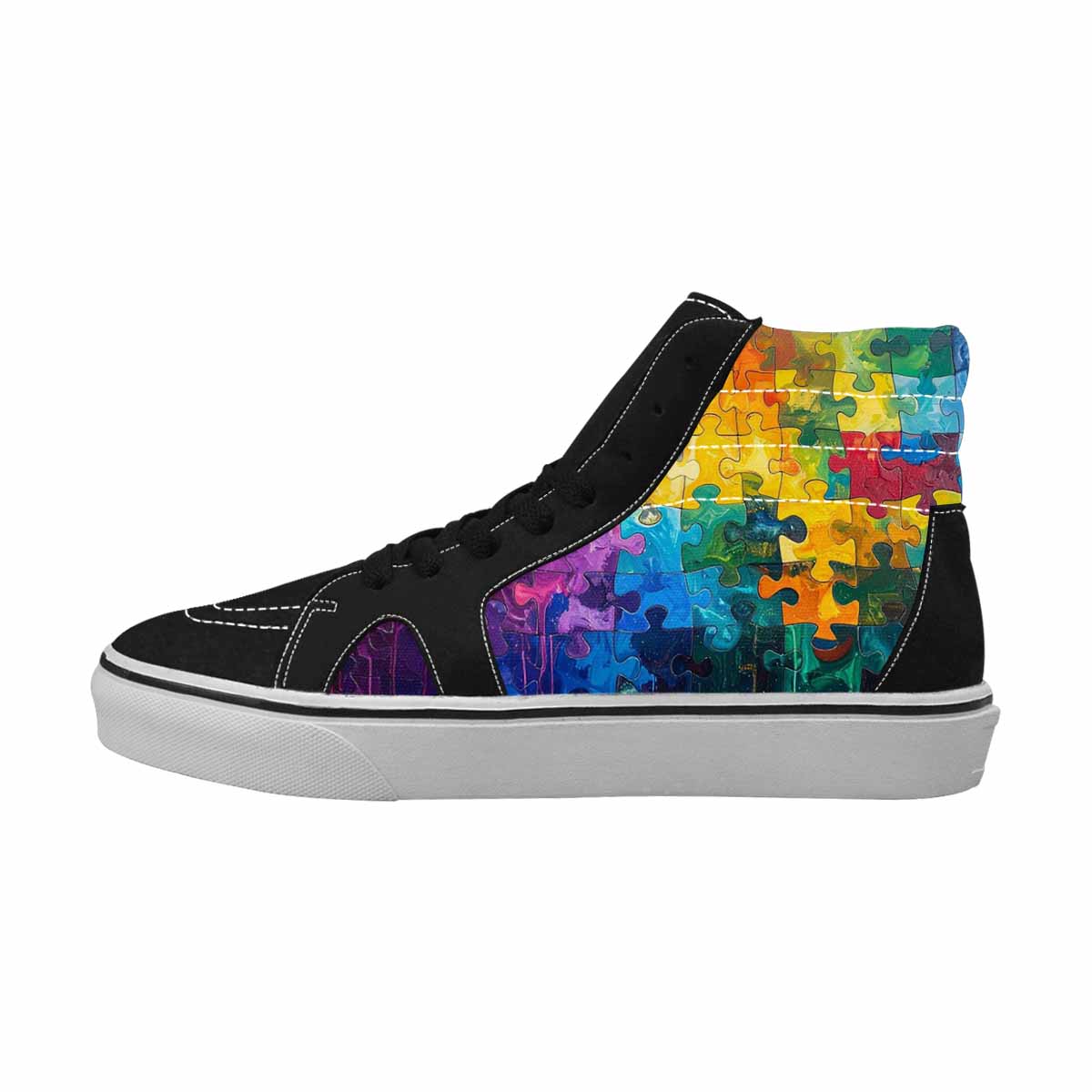 MEN'S Autism Puzzle Pieces High Top Canvas Y2K Shoes