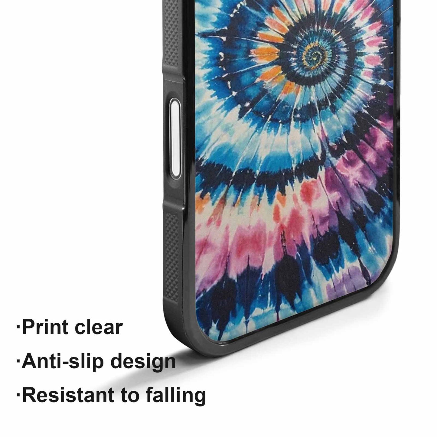 iPhone 17 Case — Black &amp; Blue Ink Tie Dye, Custom Phone Case
