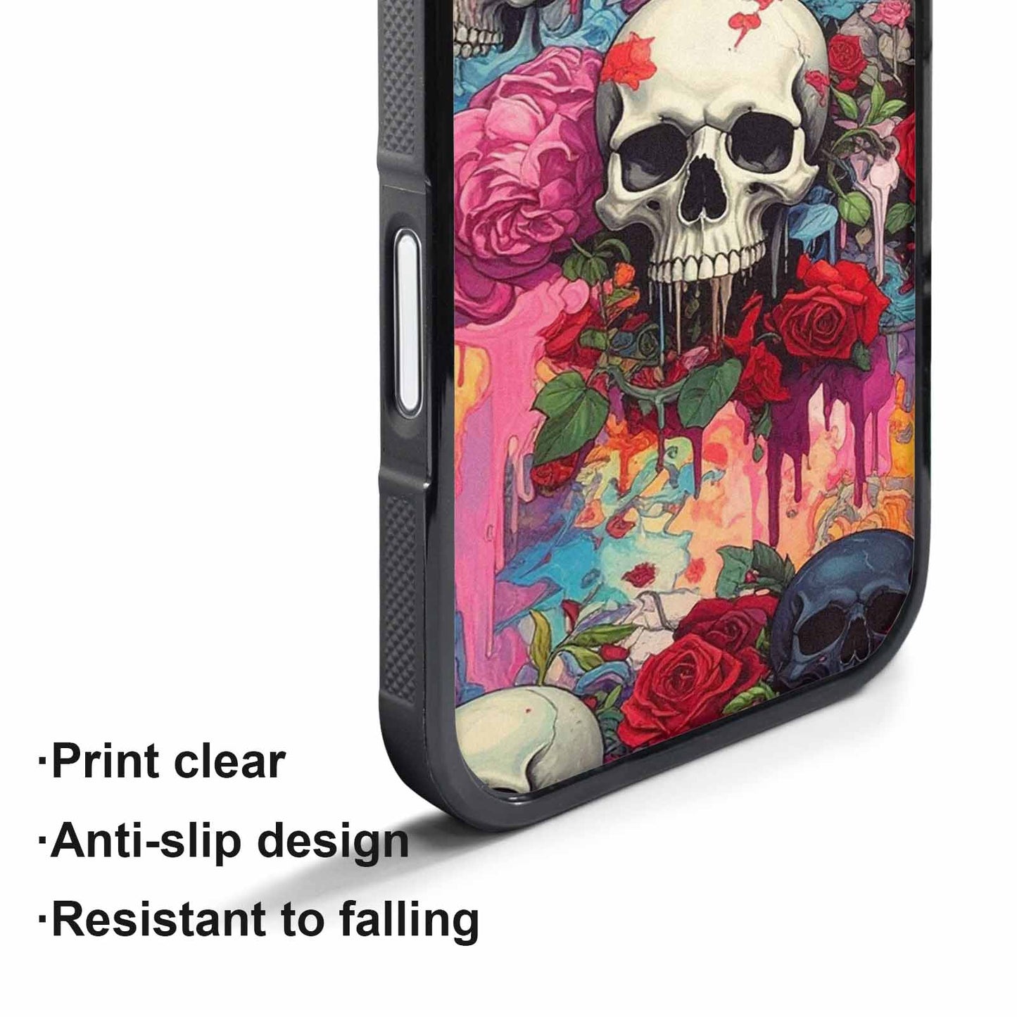 iPhone 17 Pro Max Case — Skulls And Roses Skulls Gothic Skulls, Custom Phone Case