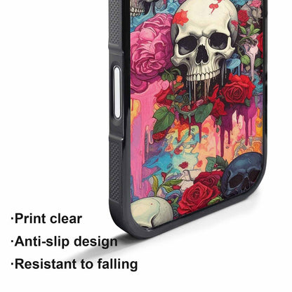 iPhone 17 Pro Max Case — Skulls And Roses Skulls Gothic Skulls, Custom Phone Case