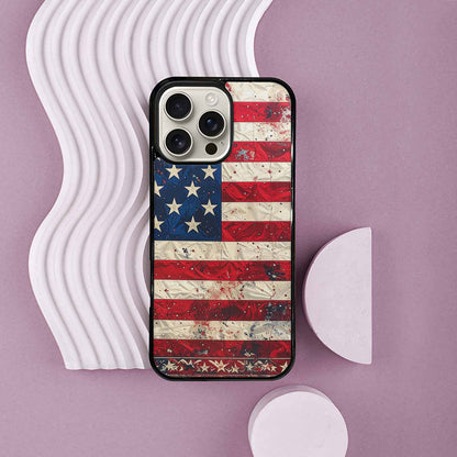 iPhone 16 Pro Max Case — American Flag Stars And Stripes Motif, Unique Phone Case Design