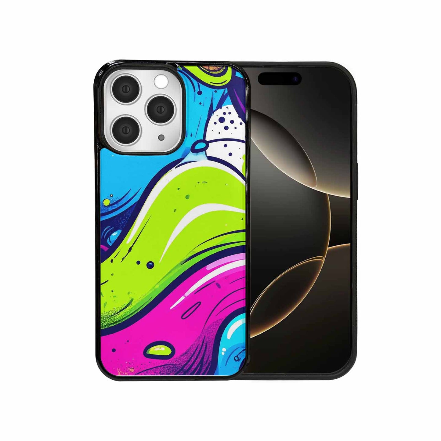 iPhone 15 Pro Max Case — Acid Wash Cartoon Custom Personalized Phone, Custom Phone Case