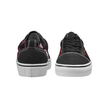 WOMEN'S Black Gothic Rose Canvas Lace-Up Dreamcore Sneakers
