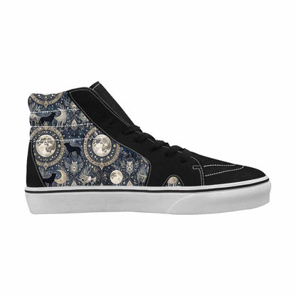 WOMEN'S Wolves Everywhere Collage High Top Canvas Wallpaper Art Shoes