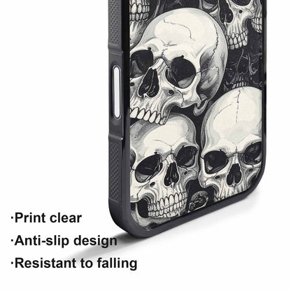 iPhone 17 Air Case — Skulls Classic Black White Small Gothic, Custom Made Phone Cover