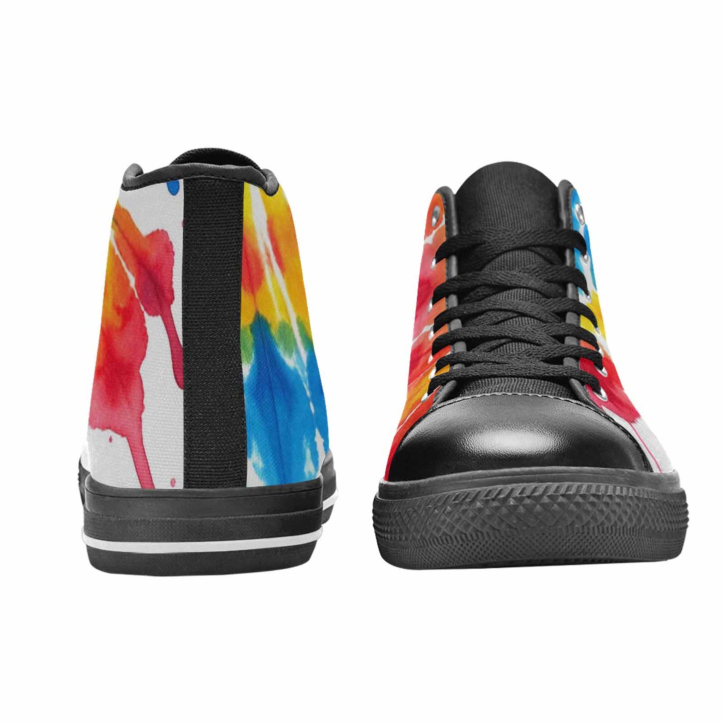 WOMEN'S Tie Dye Drip High Top Canvas Cottagecore Custom Sneakers