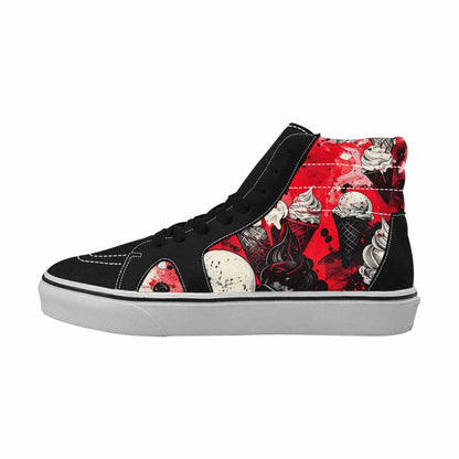 MEN'S Ice Cream Motif High Top Canvas Vibrant Chaos Sneakers
